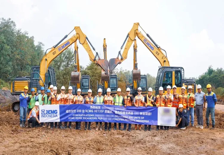 200 Units Delivered! XCMG Accelerates Forestry Excavator Deployment in Indonesia