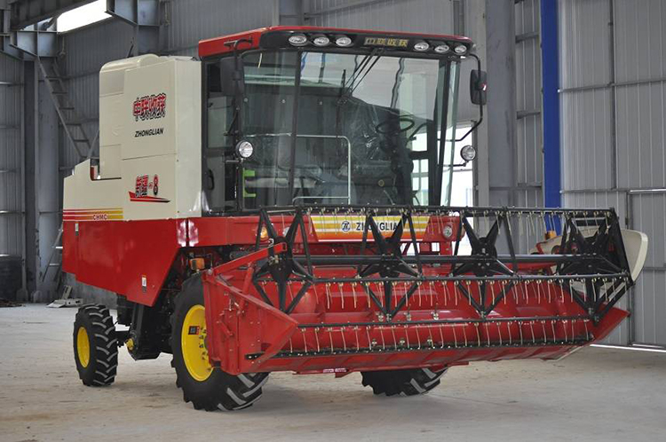 Zhonglian rice combine harvester 4LZ-8A 160HP for soybena sale