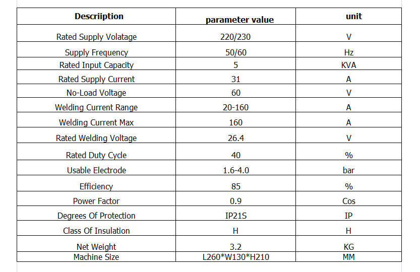 KENDE SS-160 mini arc DC inverter stick electronic welder IGBT welding machine