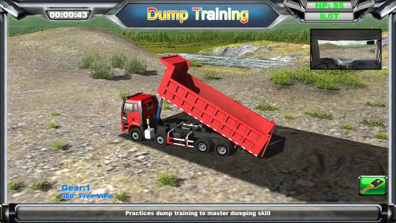 Teaching Evaluation Virtual Simulation Training Dump Truck VR Simulator for Loading and Unloading