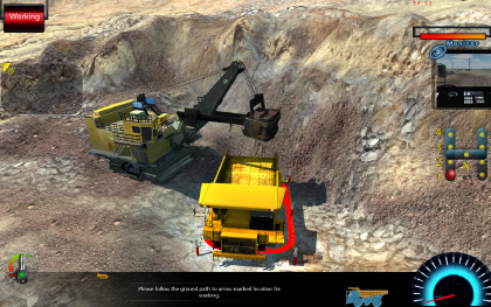 Open Pit Mine Off Highway Truck Virtual Simulation Simulator for Teaching Evaluation and Training