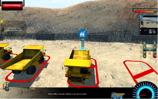 Open Pit Mine Off Highway Truck Virtual Simulation Simulator for Teaching Evaluation and Training