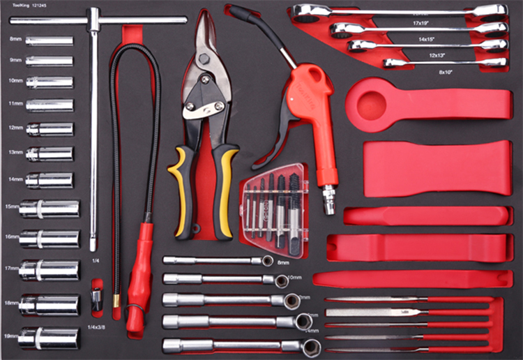 China Antuo TOOLKING 256 pieces portable hand tool set box tool trolley for sale