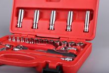 Antuo TOOLKING hand tools 25pc 1/4'' metric master tool set for sale