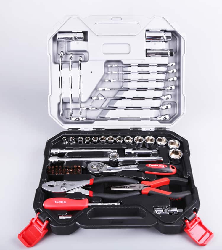 Antuo TOOLKING high quality 55pc cheap metric master tool set toolbox for sale