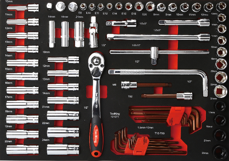 China Antuo TOOLKING 361 pieces 7 integrated drawers tool trolley set for maintenance sale