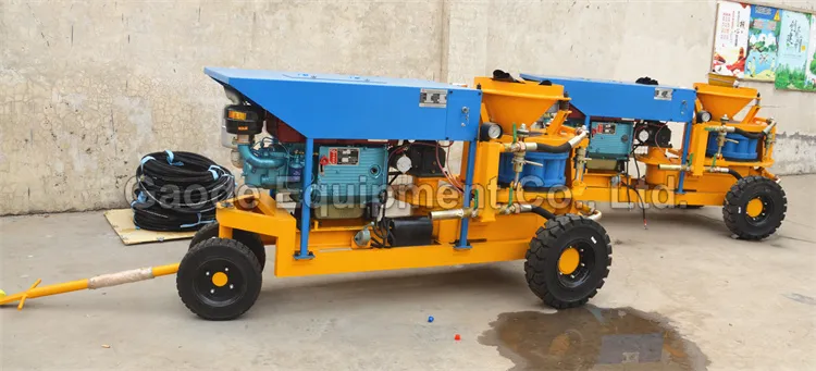 Gaodetec GSZ3000D diesel wet mix gunite machine for tunnel building ...