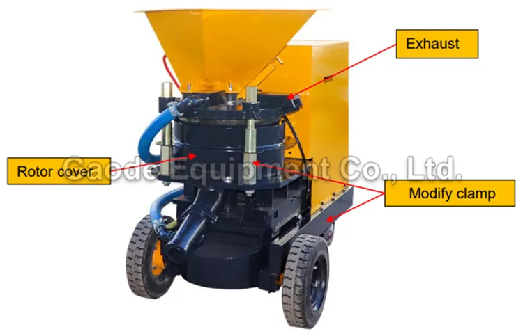 Gaodetec GSZ-10S/E 10m3/h Concrete Shotcrete Machine for Wet and Dry Spraying and Conveying