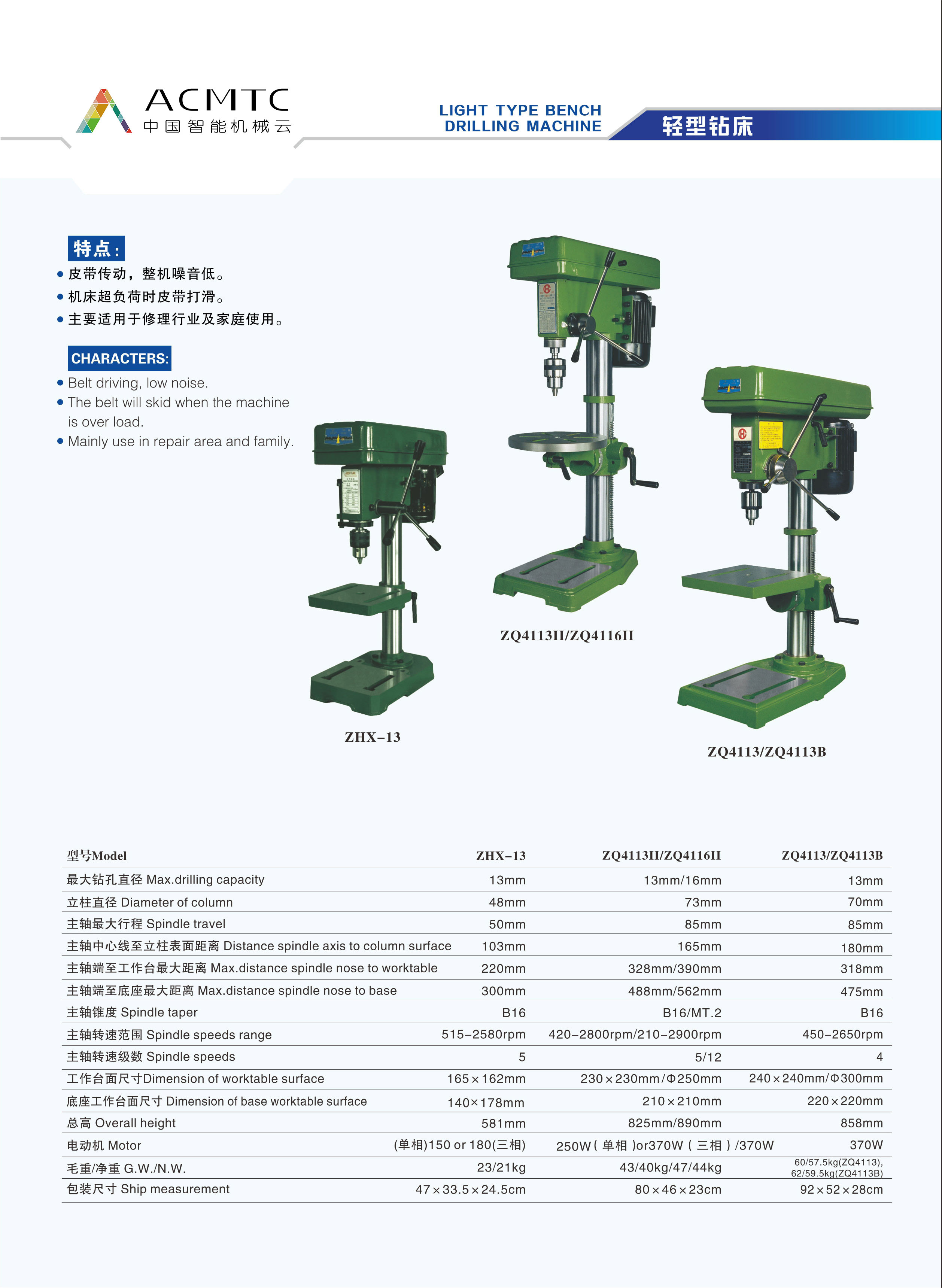 LIGHT TYPE BENCH DRILLING MACHINE