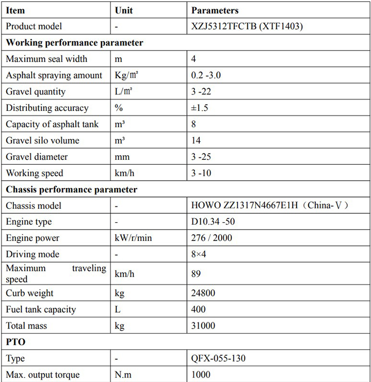 XCMG asphalt synchronous chip sealer XTF1403 14cbm road maintenance price