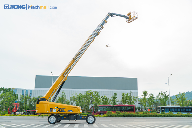 XCMG XGS58 58m 74kw hydraulic mobile straight arm aerial platform telescopic boom lift for sale