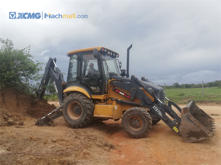 China 4 Wheel Drive Backhoe Loader Digger XT870 specs