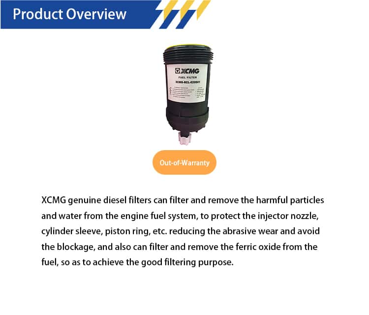 XCMG XCMG-RCL-020D01 Fuel coarse filter element 800159367