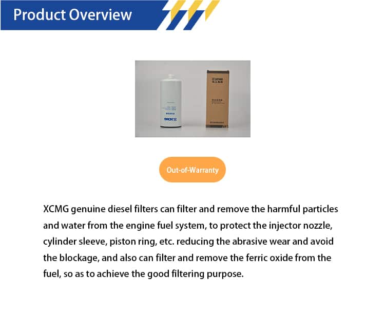 XCMG XCMG-RJL-070012 Fuel fine filter element  800160259