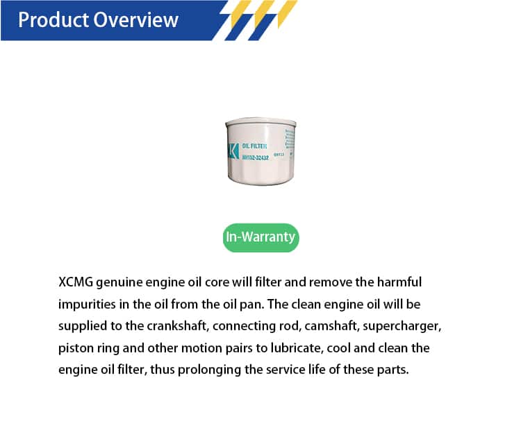 XCMG 1585232432 Oil filter 800158560