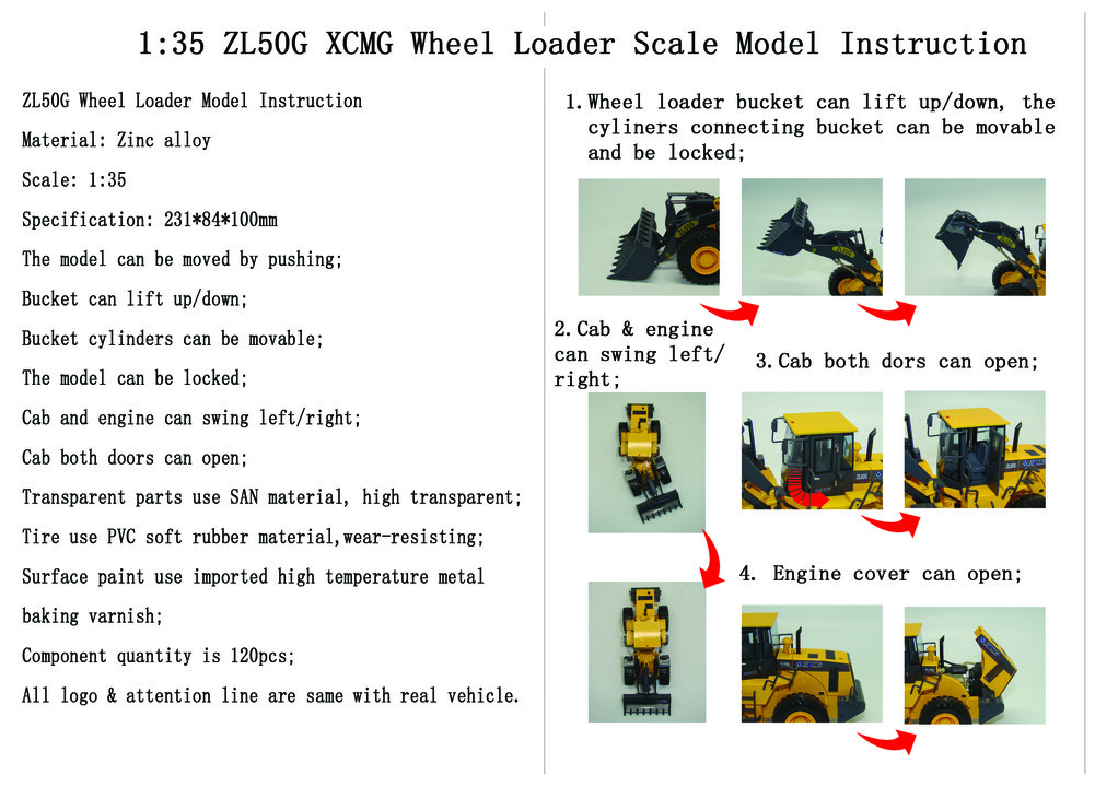 XCMG Wheel Loader ZL50G Model (1:35)