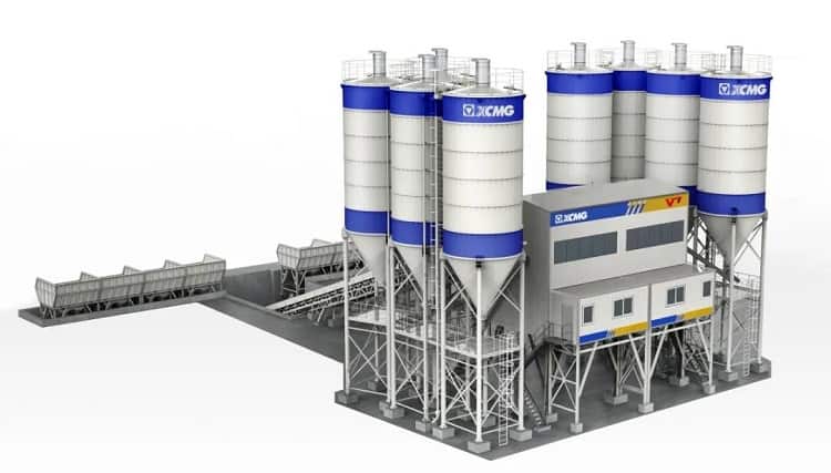 XCMG Official 90m3 Concrete Batching Plant Concrete Machinery HZS90V Concrete Mixing Batch Plant for