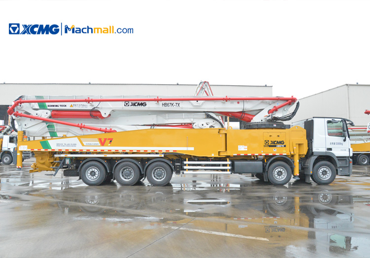 XCMG 70 Meter HB67K diesel concrete pump truck with Benz Chassis for Mexico price