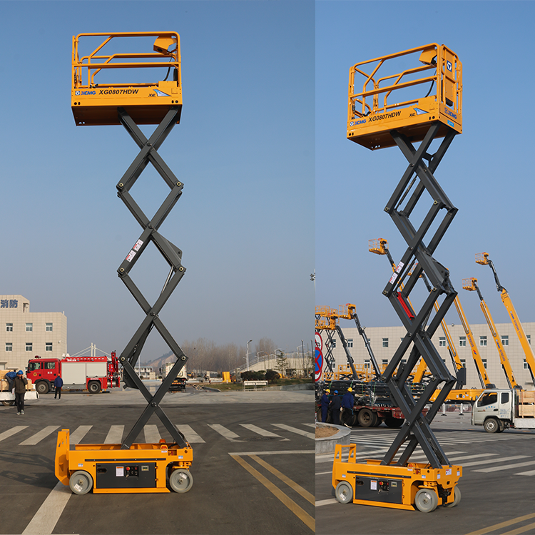 XCMG 8m Aerial Work Platform Hydraulic Scissor Platform XG0807HDW On ...