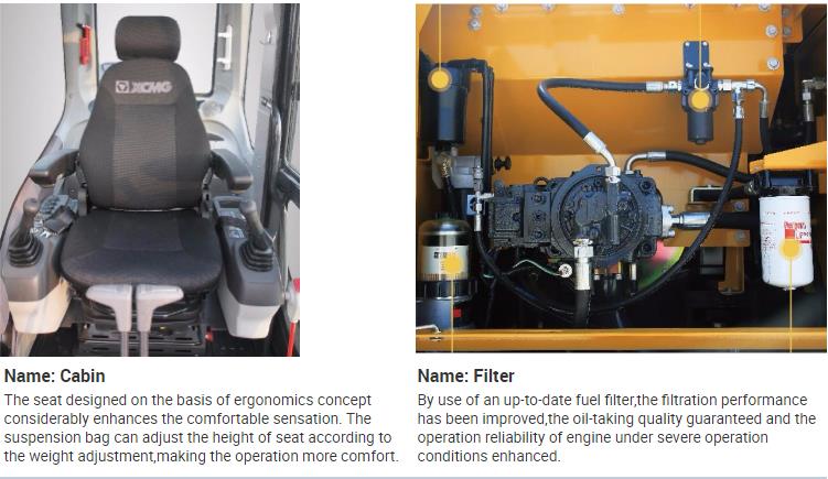 XCMG excavator 20 ton 1 cbm 143hp excavator machine price