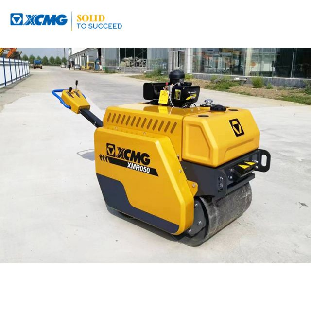 XCMG Factory Hand Operated Roller 530 kg Mini Road Roller Compactor With Double Drum XMR050 Price