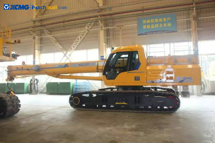 XCMG 25 ton small telescopic crawler crane XGC25T price