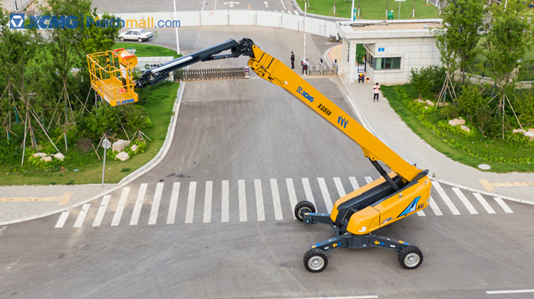 XCMG XGS58 58m 74kw hydraulic mobile straight arm aerial platform telescopic boom lift for sale