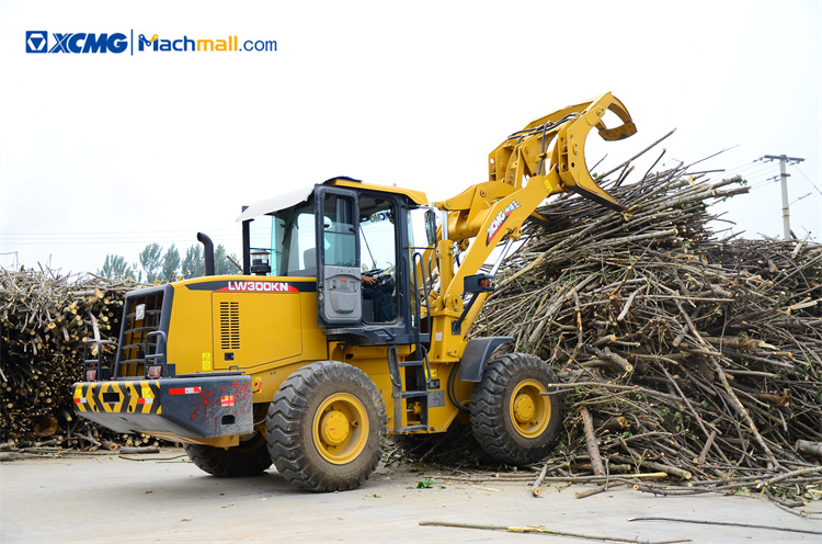 XCMG 3 5 7 8 10 ton Wheel Loader with Log Forks and Grapples for sale