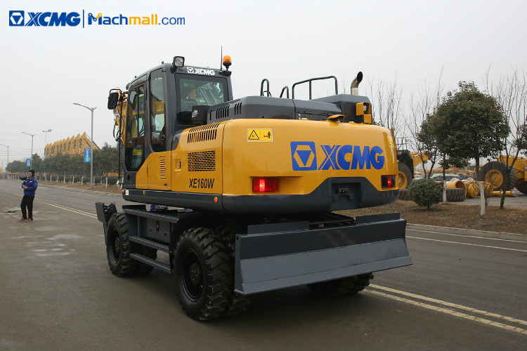 XCMG manufacturer 15 ton wheel excavator XE160W With Euro Stage IV for sale