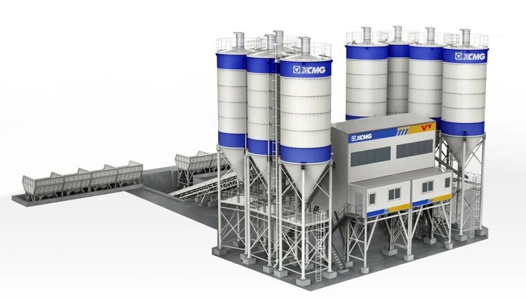 XCMG Factory Cement Plant Machinery HZS120K 120m3/h Complete Cement Batching Plants Price