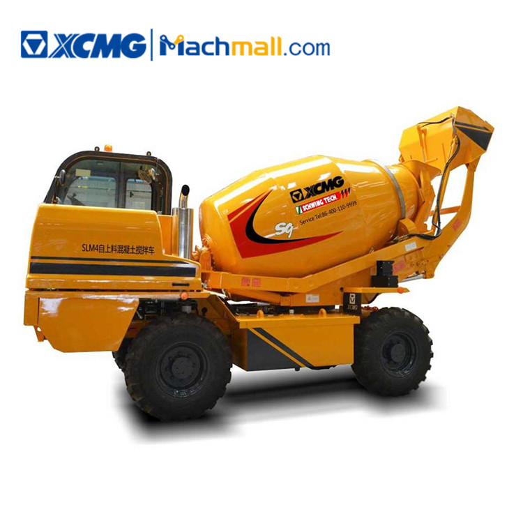 XCMG Manufacturer Mini Concrete Truck Mixer SLM4 mobile cement mixing machinery price