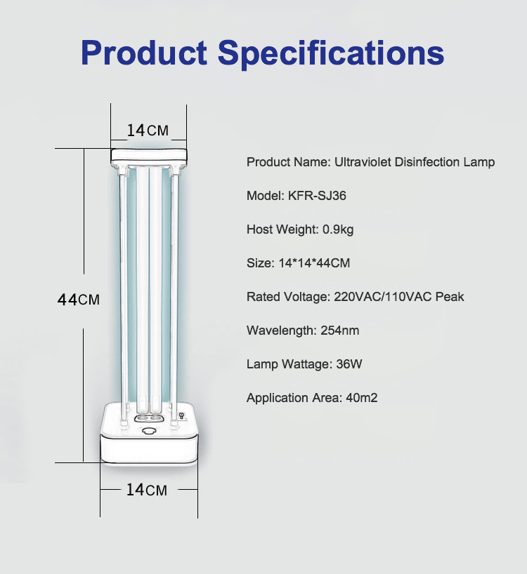 Kanfur Ultraviolet Disinfection Lamp 36W for sale