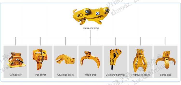 XCMG 30 ton crawler excavator machine with excavator attachments XE335C price