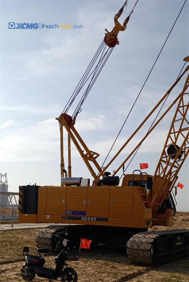 XCMG 55 ton crawler crane XGC 55 with catalog PDF