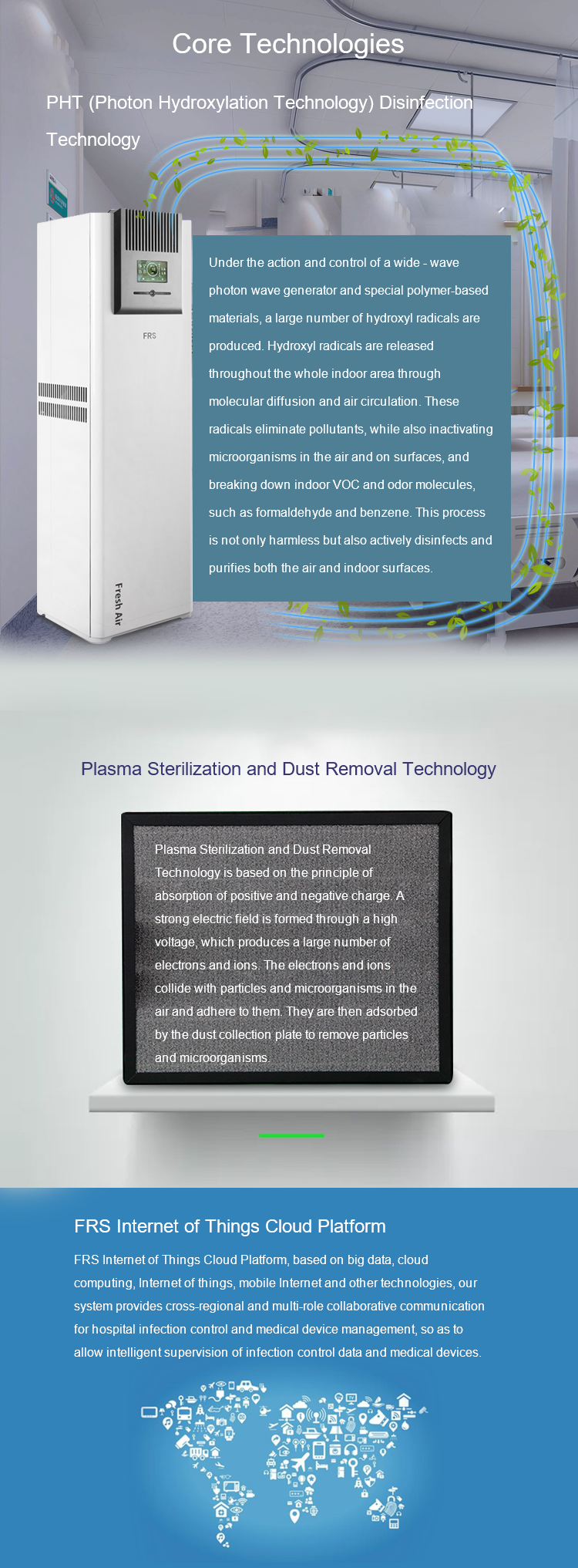 FRS New Air Disinfection Purifier Machine FY-YA1000D with CE Certification