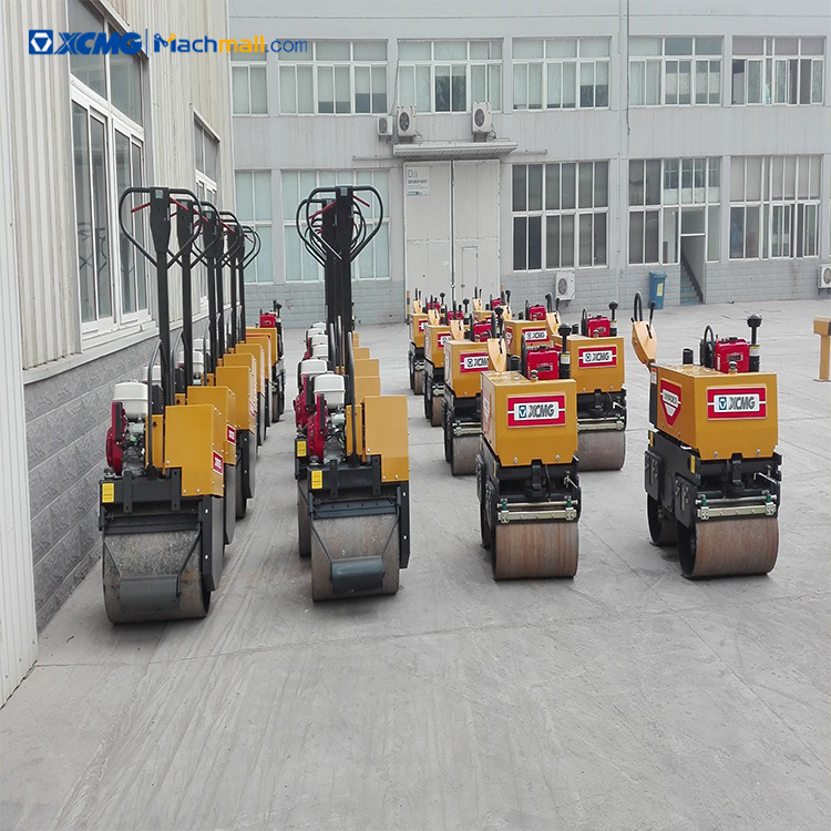 1 ton XCMG small walking hand single drum roll road roller XMR053 price