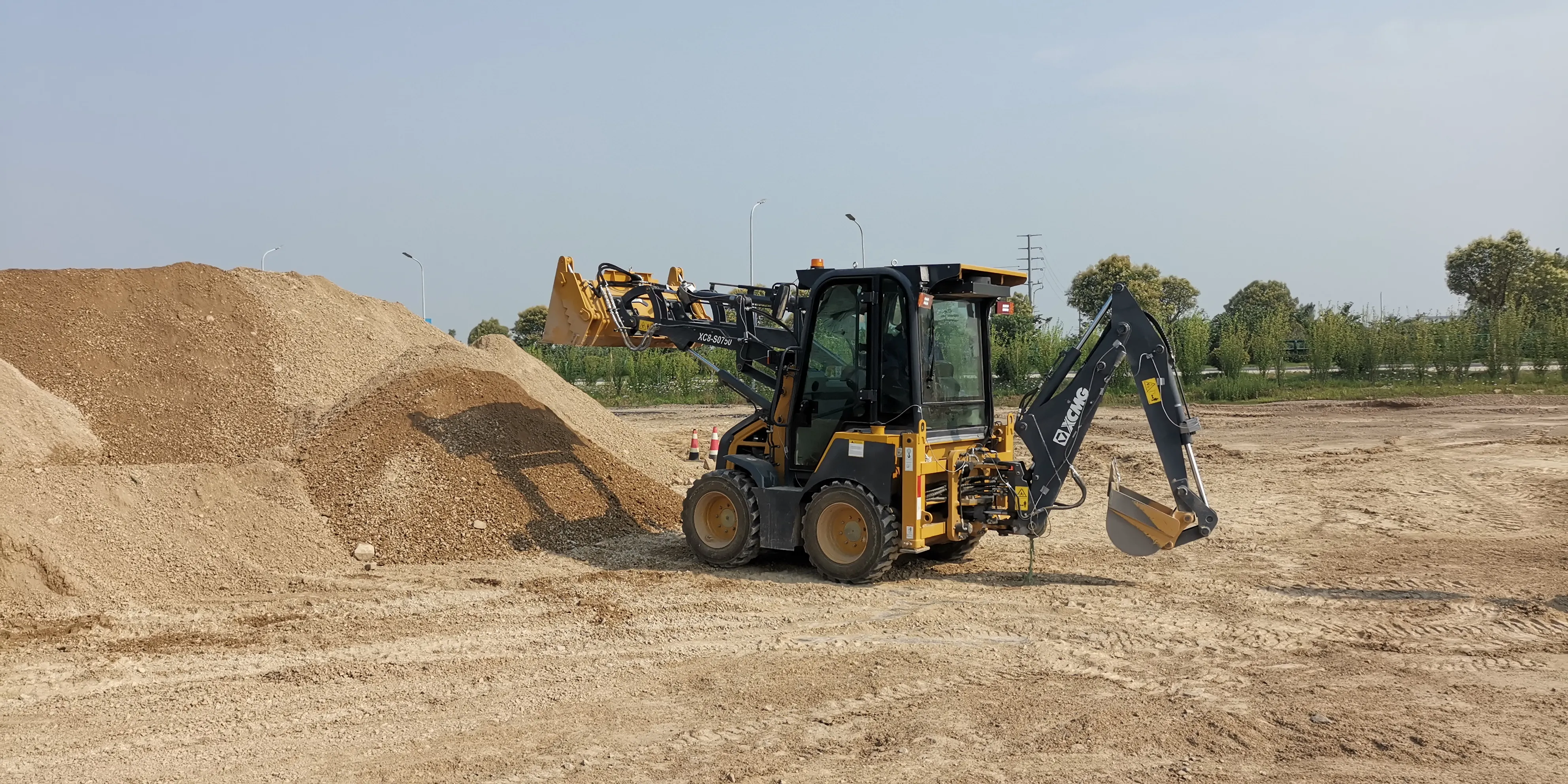 XCMG Official Mini Backhoe Loader Xc8-S0750 Retroexcavadora Excavator Loader