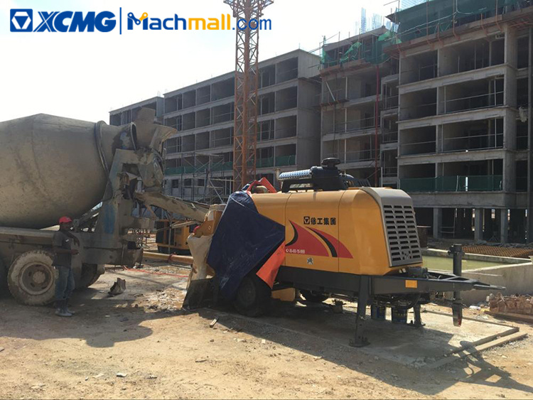 China Brand XCMG Trailer concrete pump HBT9018V sale in Philippines