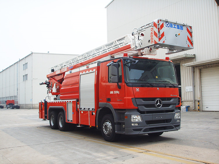 XCMG 32m 6x4 fire truck YT32M2 turntable ladder ladder with howo chassis price
