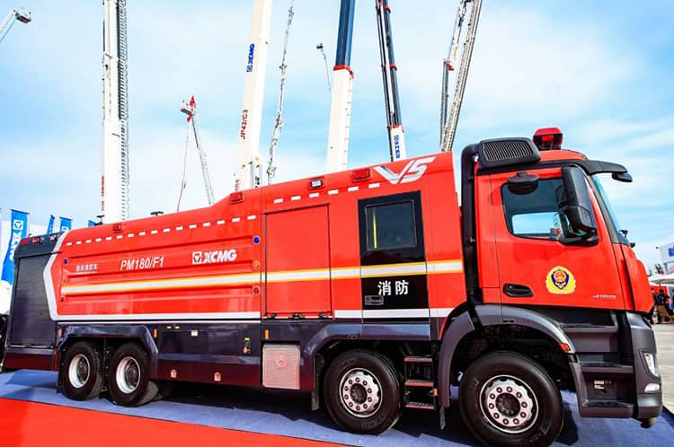 XCMG official 18 ton 8x4 big foam fire truck PM180F1 with Benz chassis price
