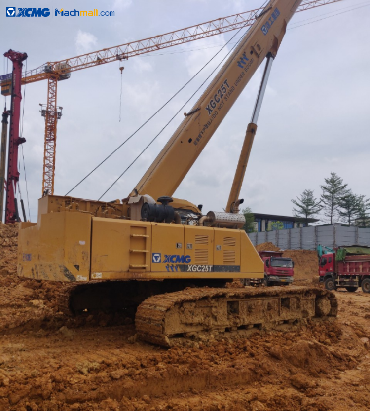 XCMG 25 ton small telescopic crawler crane XGC25T price