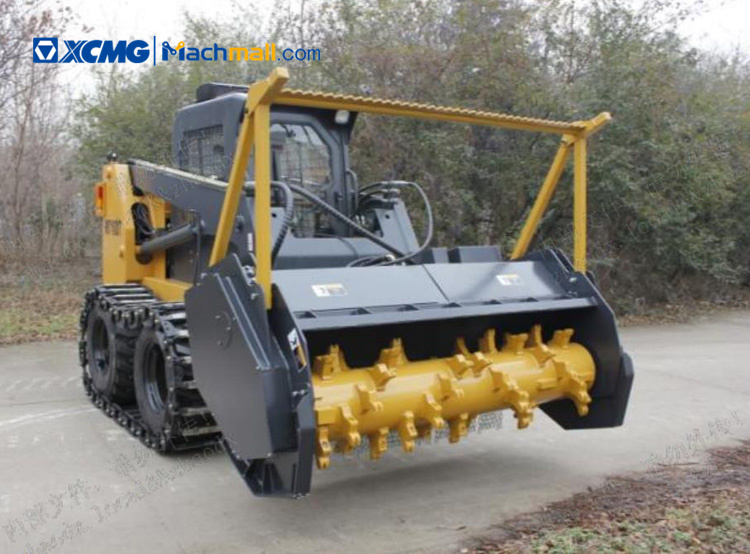 XCMG 1ton Mini Skid Loader with Mulcher Attachment for sale