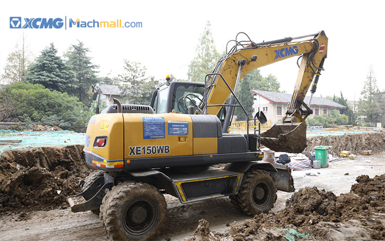 Wheeled Excavators | XCMG XE150WB 14 ton Excavator with Cummins Engine