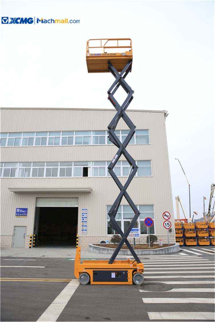 XCMG factory 12m hydraulic scissor lift XG1212HD with PDF catalog price