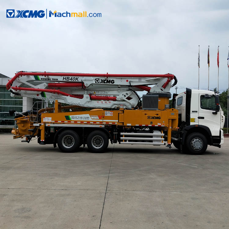 XCMG 39m small HOWO concrete pump trucks HB39K price