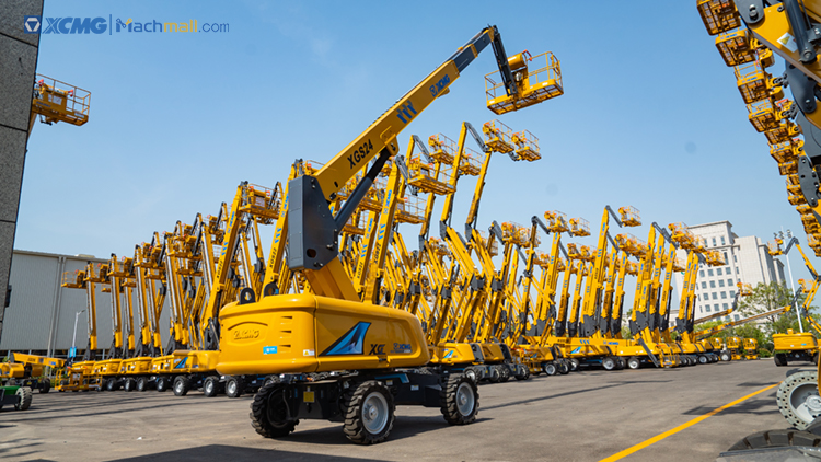 XCMG 24m Straight arm telescopic mobile towable trailer lift hydraulic lift platform for sale