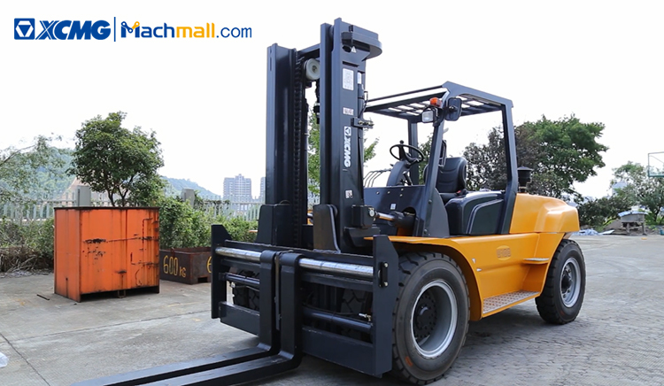 China XCMG 10 ton diesel forklift truck with 2.8m mast height price