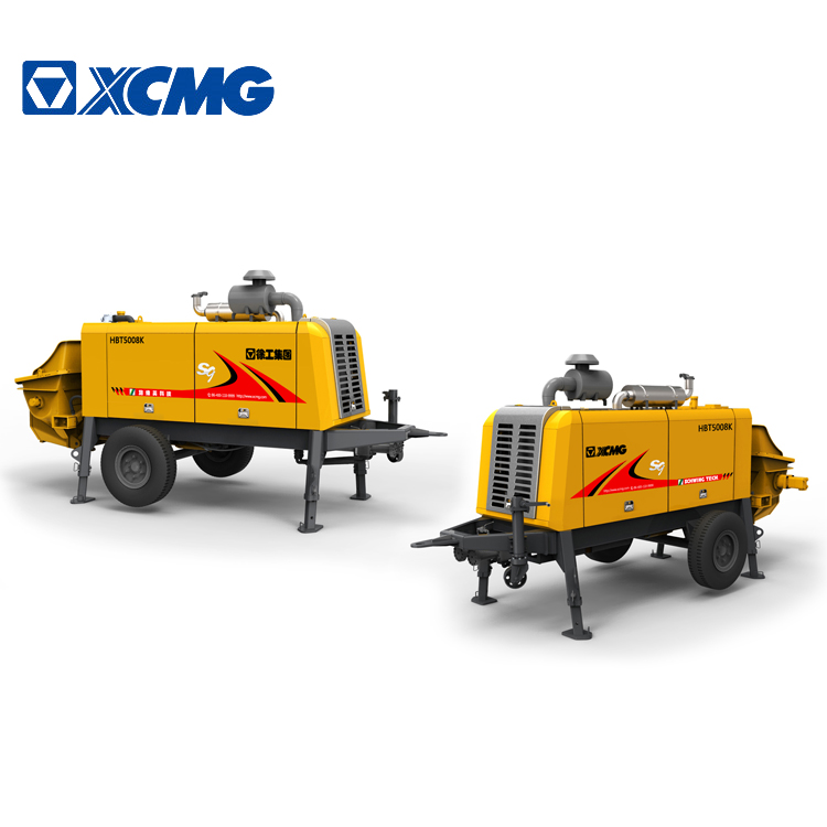 XCMG HBT5008K 82 kw trailer mounted concrete pump schwing concrete pumps