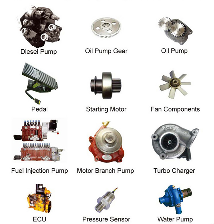 Consumable Spare Parts List of XCMG QY70K-I Truck crane