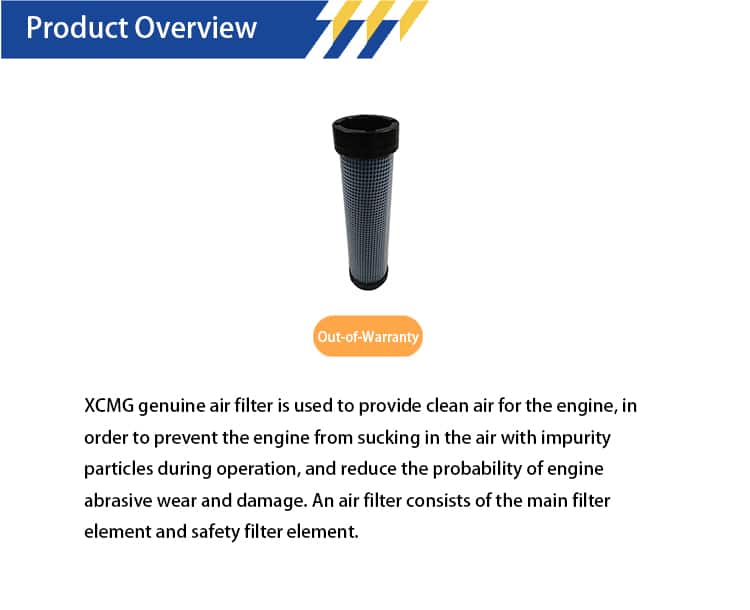 XCMG   XCMG-KNL-00601 Air filter inner element 800151018